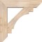 Ekena Millwork Merced Slat Smooth Bracket w/ Offset Brace, Douglas Fir, 7 1/2"W x 32"D x 32"H BKT0806X32X32MRC06SDF - alternate 4